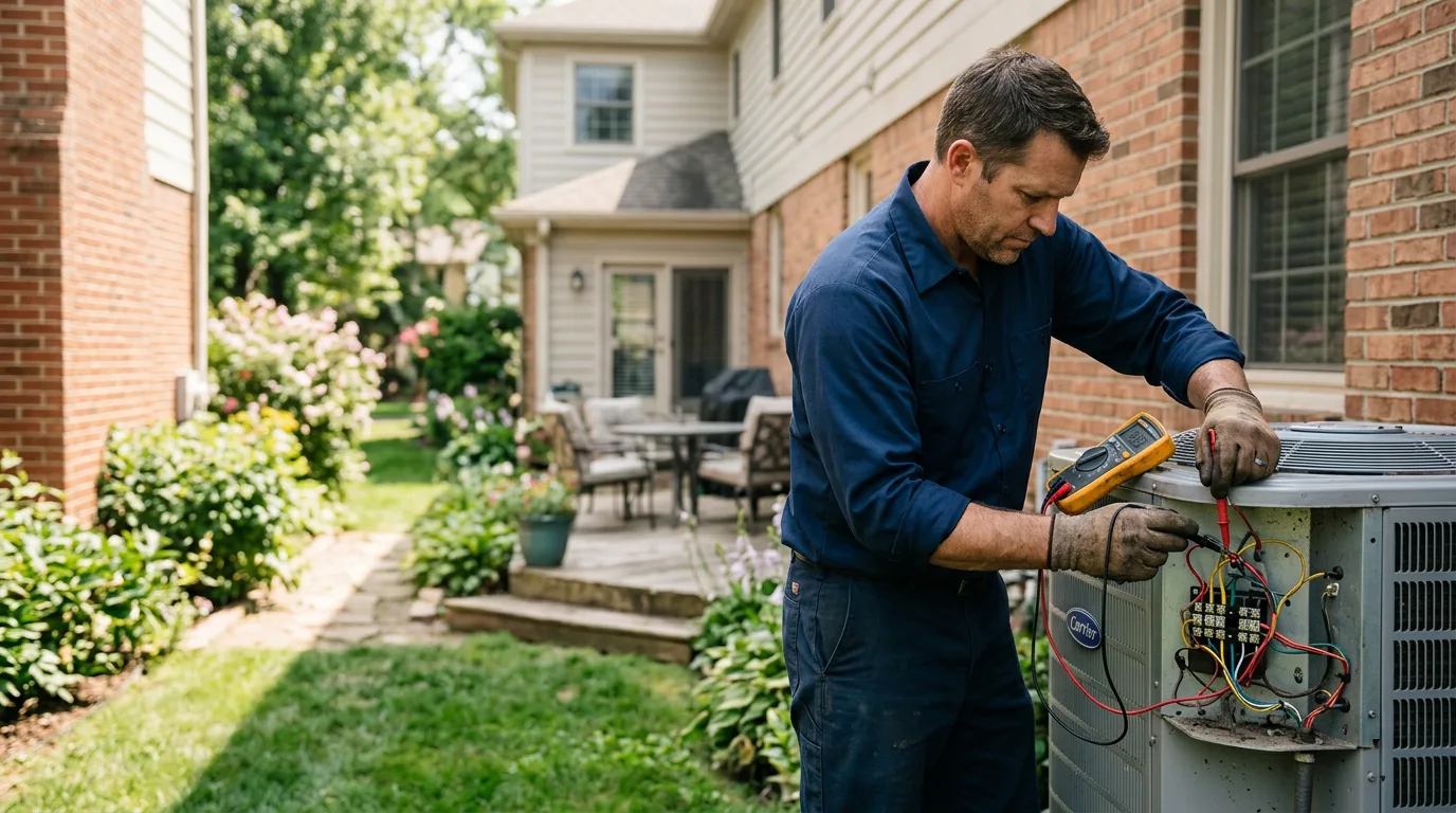 HVAC technician working near Wellston, OH